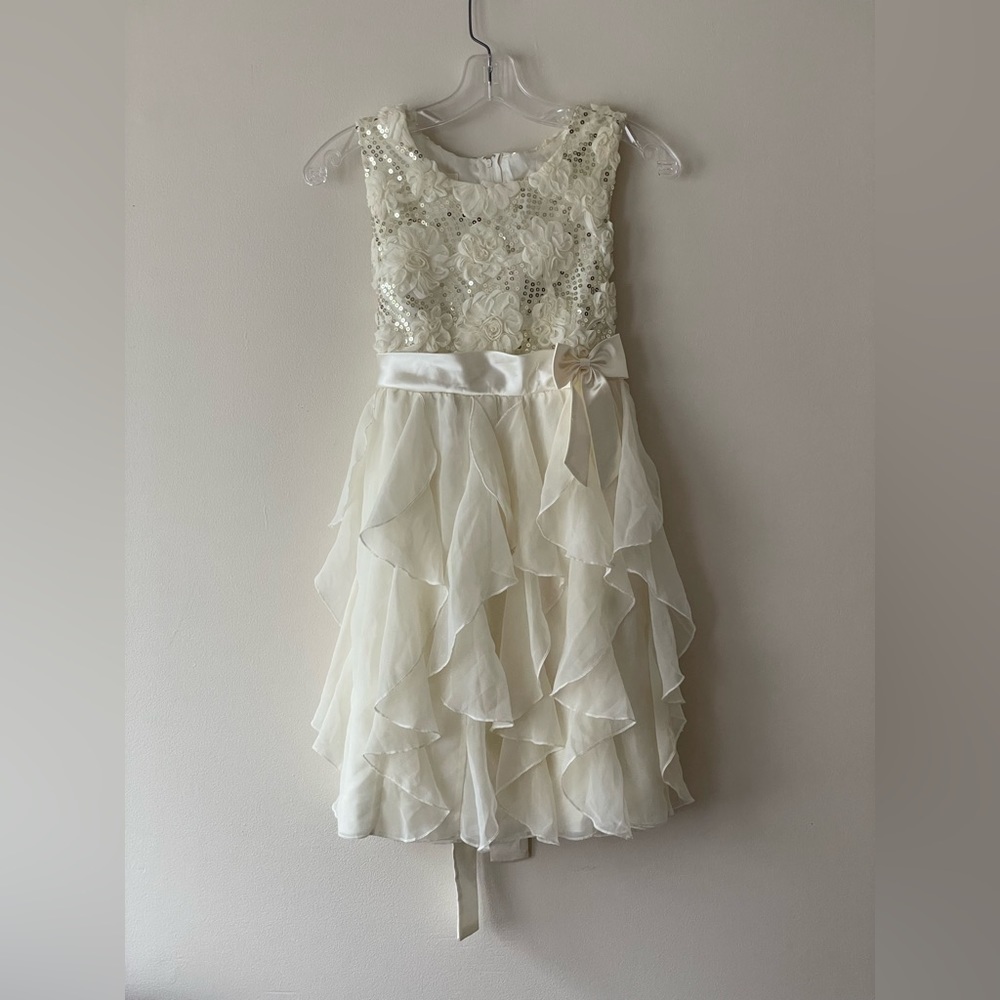 American Princess Floral Ivory Dress Size 14.5
